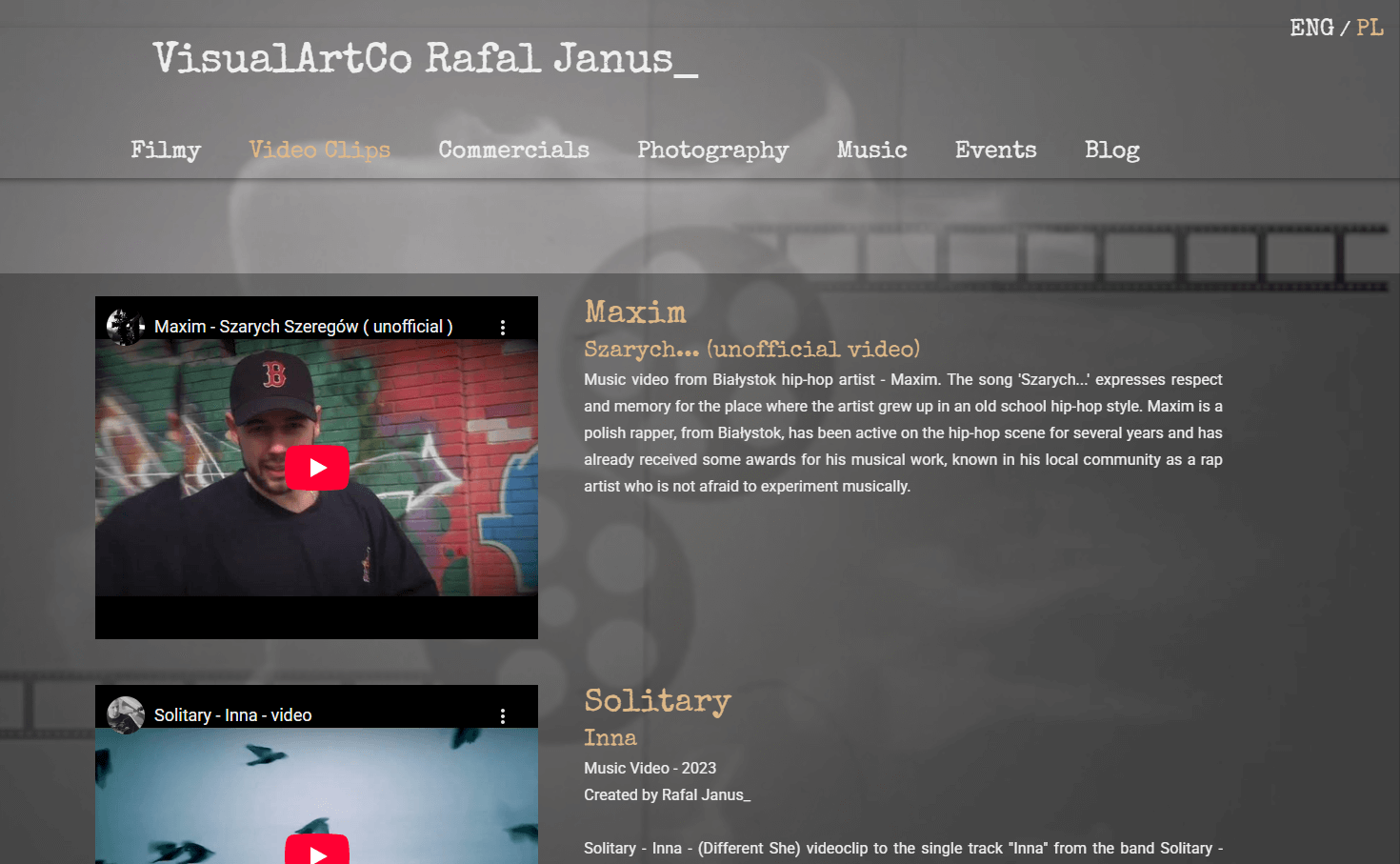 VisualArtCo Rafal Janus vido clips
