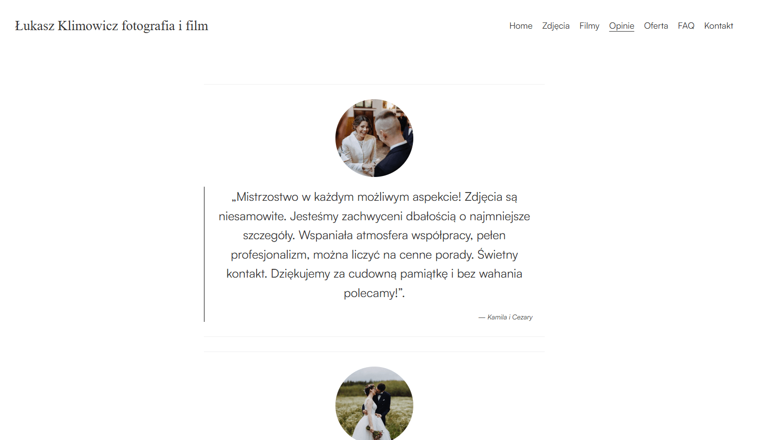 Fotograf ślubny i film Ełk